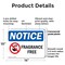 Signmission Fragrance Free, 14 in W x Rectangle, Plastic OS-2PACK-NS-P-1014-L-12910 - alternate 2